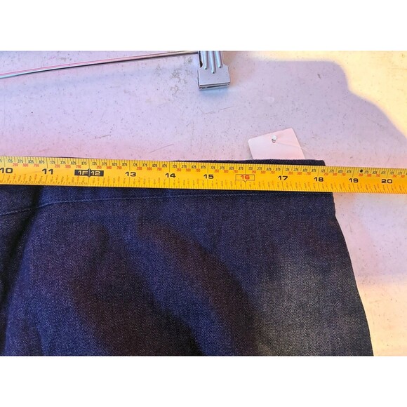 Stanley Blacker Denim Pants 1X Plus Size NWT Cuffed Paisley Hem Cropped Jeans - Picture 11 of 12